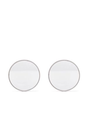 MM6 Maison Margiela oversize mirror earrings - Silver