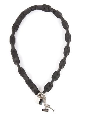 MM6 Maison Margiela padlock chain-link necklace - Black