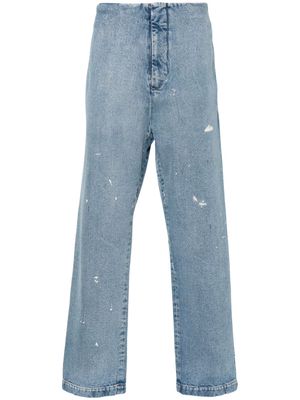 MM6 Maison Margiela paint-splatter straight-leg jeans - Blue