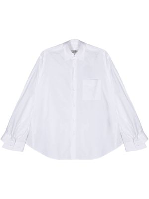 MM6 Maison Margiela panelled-detailed poplin shirt - White