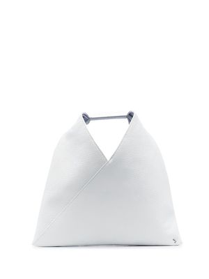 MM6 Maison Margiela pebbled-texture leather tote bag - White
