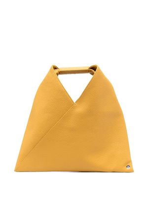 MM6 Maison Margiela pebbled-texture leather tote bag - Yellow