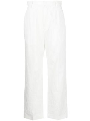 MM6 Maison Margiela pinstripe cropped trousers - White