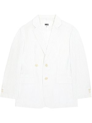 MM6 Maison Margiela pinstripe double-breasted blazer - White