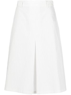 MM6 Maison Margiela pinstriped midi skirt - White