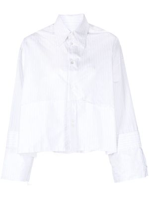 MM6 Maison Margiela pinstriped panelled cotton shirt - White
