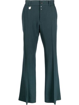MM6 Maison Margiela plaque-detail wide-leg trousers - Green