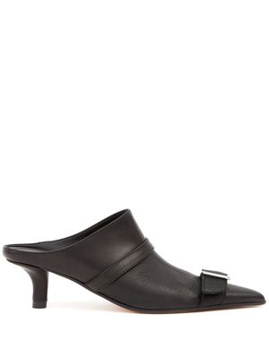 MM6 Maison Margiela pointed leather mules - Black