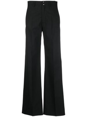 MM6 Maison Margiela pressed-crease wide-leg trousers - Black