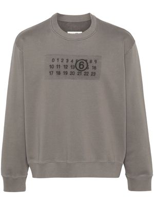 MM6 Maison Margiela Rasterized Zip-print sweatshirt - Grey