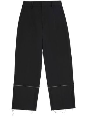 MM6 Maison Margiela raw-edge straight-leg trousers - Black