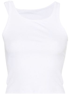 MM6 Maison Margiela ribbed cropped tank top - White