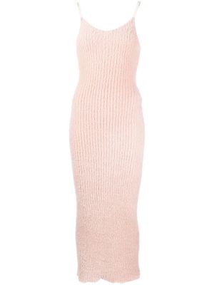 MM6 Maison Margiela ribbed fitted knit dress - Pink