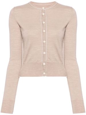 MM6 Maison Margiela round-neck wool cardigan - Neutrals