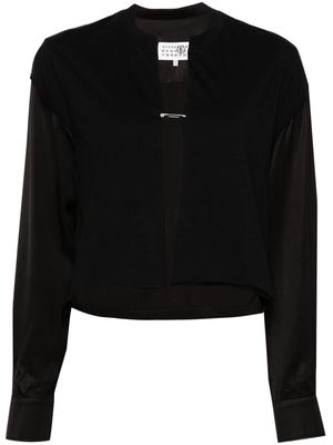 MM6 Maison Margiela safety-pin panelled top - Black