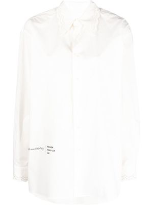 MM6 Maison Margiela scallop-hem button-down shirt - White