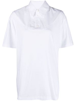 MM6 Maison Margiela short-sleeved cotton shirt - White