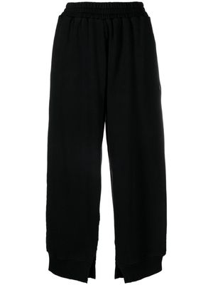 MM6 Maison Margiela side-slit cotton track trousers - Black