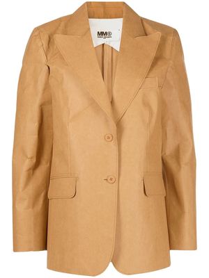 MM6 Maison Margiela single-breasted blazer jacket - Brown