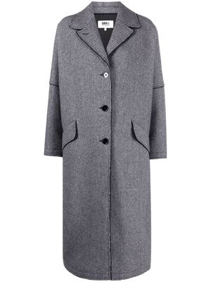 MM6 Maison Margiela single-breasted oversized coat - Grey