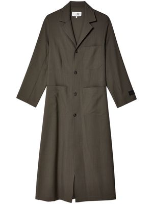 MM6 Maison Margiela single-breasted virgin wool coat - Brown