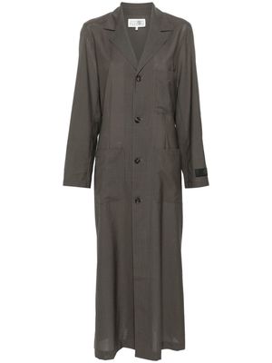 MM6 Maison Margiela single-breasted virgin-wool coat - Grey