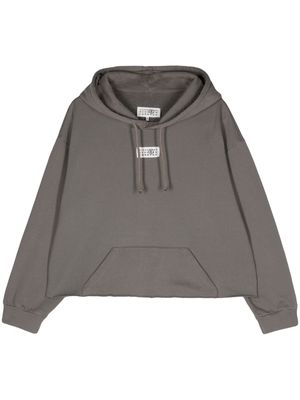 MM6 Maison Margiela single-stitch cotton hoodie - Grey