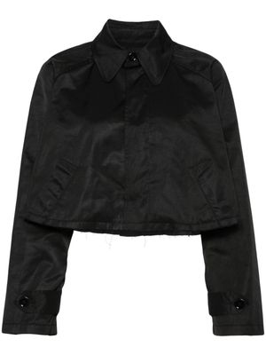 MM6 Maison Margiela single-stitch logo cropped jacket - Black