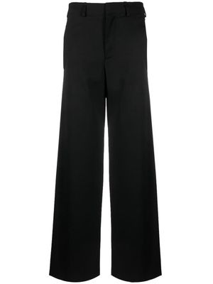 MM6 Maison Margiela single-stitch logo wide-leg trousers - Black