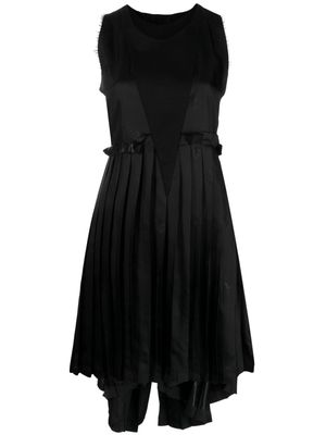 MM6 Maison Margiela sleeveless pleated dress - Black