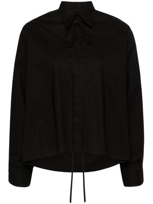 MM6 Maison Margiela straight-point collar cotton shirt - Black