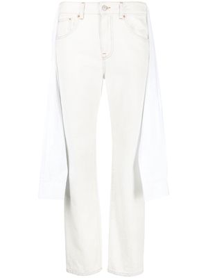 MM6 Maison Margiela strap-detail straight-leg jeans - White