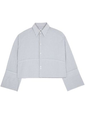 MM6 Maison Margiela striped cropped shirt - Grey