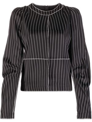 MM6 Maison Margiela striped long-sleeve top - Black