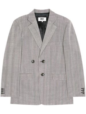 MM6 Maison Margiela striped single-breasted blazer - Grey