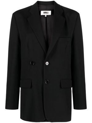 MM6 Maison Margiela tailored single-breasted blazer - Black