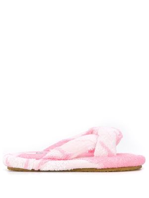 MM6 Maison Margiela towelling flat sandals - Pink