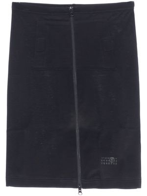MM6 Maison Margiela two-way zip knee-length skirt - Black