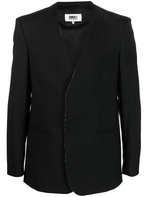 MM6 Maison Margiela vertical-stripe pattern waistcoat - Black
