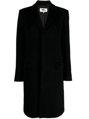 MM6 Maison Margiela virgin wool-mohair blend coat - Black
