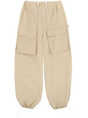 MM6 Maison Margiela wide-leg cargo cotton trousers - Neutrals