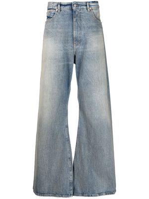MM6 Maison Margiela wide-leg mid-rise washed jeans - Blue