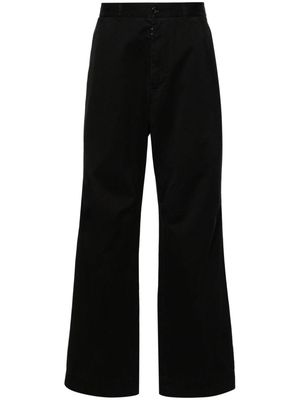 MM6 Maison Margiela wide-leg twill chino trousers - Black