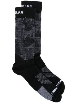 MM6 Maison Margiela X Salomon intarsia-knit logo socks - Black