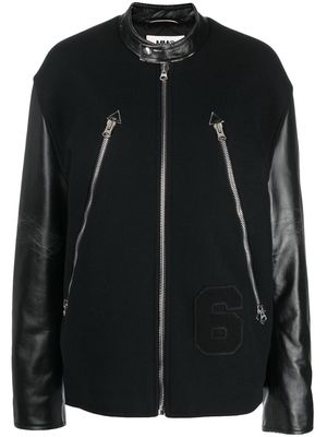 MM6 Maison Margiela zipped varsity jacket - Black