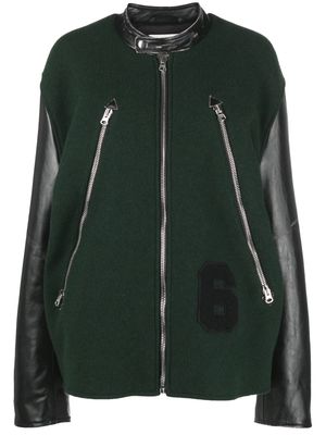 MM6 Maison Margiela zipped varsity jacket - Green