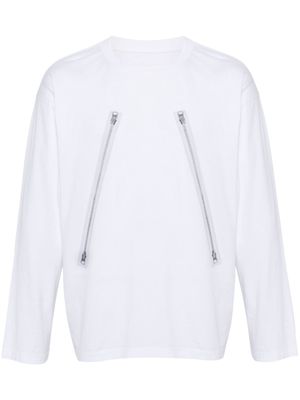 MM6 Maison Margiela zipper-print cotton T-shirt - White