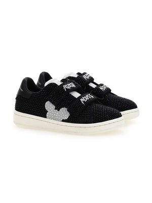 Moa Kids Mickey Mouse gem-detail sneakers - Black