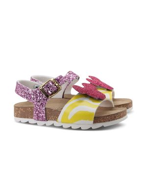 Moa Kids Minnie-motif glittered sandals - Pink