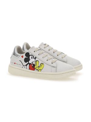 Moa Kids x Disney Mickey graphic-print sneakers - White